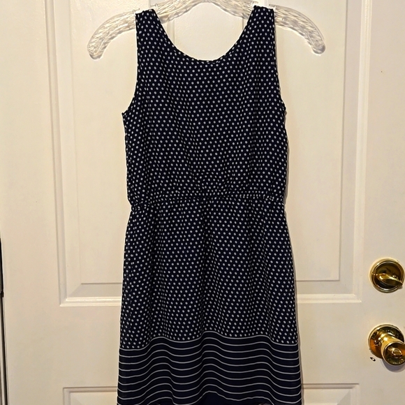 BeBop, Mini Dress, Child's Lg 14/16, Navy, Striped, Polka Dot, Ruffled, Tank - Picture 10 of 10